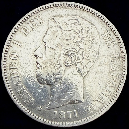 1871 spagna pesetas amadeo i - 5,