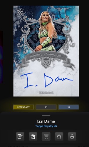 Topps wwe slam izzi - wwe,